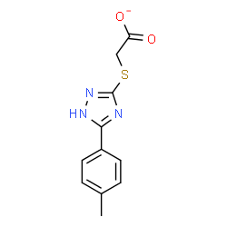ChemSpider 2D Image | {[5-(4-Methylphenyl)-1H-1,2,4-triazol-3-yl]sulfanyl}acetate | C11H10N3O2S