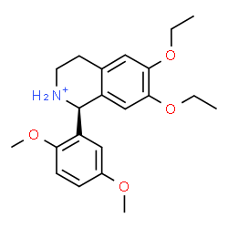 ChemSpider 2D Image | (1S)-1-(2,5-Dimethoxyphenyl)-6,7-diethoxy-1,2,3,4-tetrahydroisoquinolinium | C21H28NO4