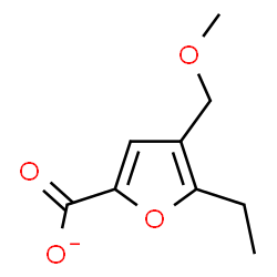 ChemSpider 2D Image | 5-Ethyl-4-(methoxymethyl)-2-furoate | C9H11O4