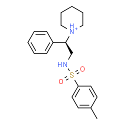 ChemSpider 2D Image | 1-[(1R)-2-{[(4-Methylphenyl)sulfonyl]amino}-1-phenylethyl]piperidinium | C20H27N2O2S