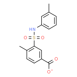 ChemSpider 2D Image | 4-Methyl-3-[(3-methylphenyl)sulfamoyl]benzoate | C15H14NO4S