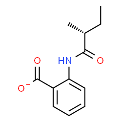 ChemSpider 2D Image | 2-{[(2R)-2-Methylbutanoyl]amino}benzoate | C12H14NO3