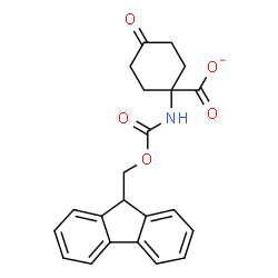 ChemSpider 2D Image | 1-{[(9H-Fluoren-9-ylmethoxy)carbonyl]amino}-4-oxocyclohexanecarboxylate | C22H20NO5