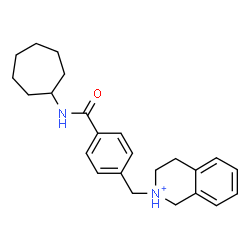 ChemSpider 2D Image | 2-[4-(Cycloheptylcarbamoyl)benzyl]-1,2,3,4-tetrahydroisoquinolinium | C24H31N2O