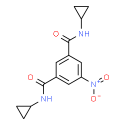 ChemSpider 2D Image | N,N'-Dicyclopropyl-5-nitroisophthalamide | C14H15N3O4