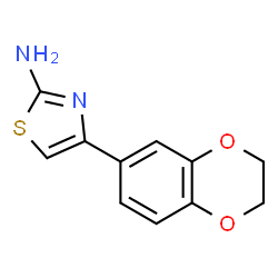 ChemSpider 2D Image | 4-(2,3-dihydro-1,4-benzodioxin-6-yl)-2-thiazolamine | C11H10N2O2S