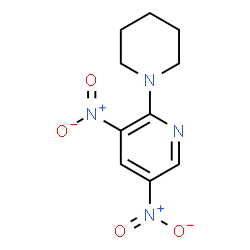 ChemSpider 2D Image | 2-(1-Piperidino)-3,5-dinitropyridine | C10H12N4O4