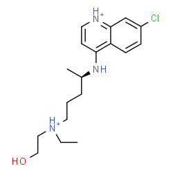 ChemSpider 2D Image | 7-Chloro-4-({(2R)-5-[ethyl(2-hydroxyethyl)ammonio]-2-pentanyl}amino)quinolinium | C18H28ClN3O