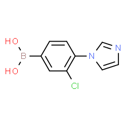 ChemSpider 2D Image | [3-Chloro-4-(1H-imidazol-1-yl)phenyl]boronic acid | C9H8BClN2O2