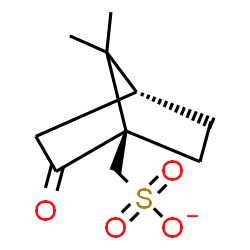ChemSpider 2D Image | [(1R,4R)-7,7-Dimethyl-2-oxobicyclo[2.2.1]hept-1-yl]methanesulfonate | C10H15O4S