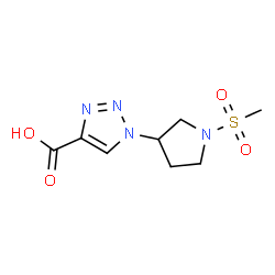 ChemSpider 2D Image | 1-[1-(Methylsulfonyl)-3-pyrrolidinyl]-1H-1,2,3-triazole-4-carboxylic acid | C8H12N4O4S