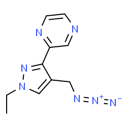 ChemSpider 2D Image | 2-[4-(Azidomethyl)-1-ethyl-1H-pyrazol-3-yl]pyrazine | C10H11N7