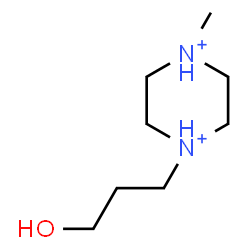 ChemSpider 2D Image | 1-(3-Hydroxypropyl)-4-methylpiperazinediium | C8H20N2O