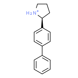 ChemSpider 2D Image | (2S)-2-(4-Biphenylyl)pyrrolidinium | C16H18N