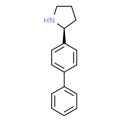 ChemSpider 2D Image | (2S)-2-(4-Biphenylyl)pyrrolidine | C16H17N