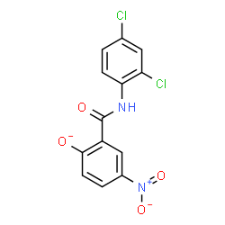 ChemSpider 2D Image | 2-[(2,4-Dichlorophenyl)carbamoyl]-4-nitrophenolate | C13H7Cl2N2O4