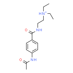 ChemSpider 2D Image | 2-[(4-Acetamidobenzoyl)amino]-N,N-diethylethanaminium | C15H24N3O2