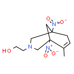 ChemSpider 2D Image | 2-(6-Methyl-1,5-dinitro-3-azabicyclo[3.3.1]non-6-en-3-yl)ethanol | C11H17N3O5