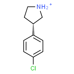 ChemSpider 2D Image | (3S)-3-(4-Chlorophenyl)pyrrolidinium | C10H13ClN