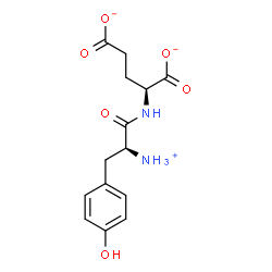 ChemSpider 2D Image | (2S)-2-{[(2S)-2-Ammonio-3-(4-hydroxyphenyl)propanoyl]amino}pentanedioate | C14H17N2O6