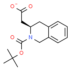 ChemSpider 2D Image | [(3R)-2-{[(2-Methyl-2-propanyl)oxy]carbonyl}-1,2,3,4-tetrahydro-3-isoquinolinyl]acetate | C16H20NO4