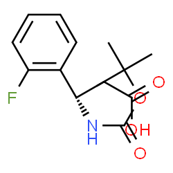 ChemSpider 2D Image | (S)-3-((tert-Butoxycarbonyl)amino)-3-(2-fluorophenyl)propanoic acid | C14H18FNO4