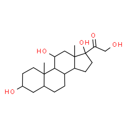 ChemSpider 2D Image | 3,11,17,21-Tetrahydroxypregnan-20-one | C21H34O5