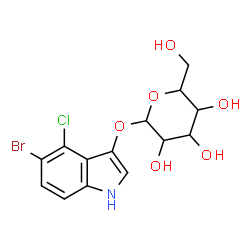 ChemSpider 2D Image | 5-Bromo-4-chloro-1H-indol-3-yl hexopyranoside | C14H15BrClNO6