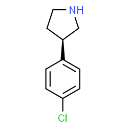 ChemSpider 2D Image | (3R)-3-(4-Chlorophenyl)pyrrolidine | C10H12ClN