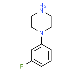 ChemSpider 2D Image | 4-(3-Fluorophenyl)piperazin-1-ium | C10H14FN2
