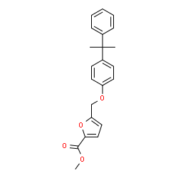 ChemSpider 2D Image | Methyl 5-{[4-(2-phenyl-2-propanyl)phenoxy]methyl}-2-furoate | C22H22O4