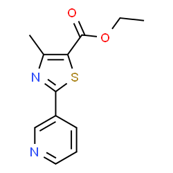 ChemSpider 2D Image | Ethyl 4-methyl-2-pyrid-3-ylthiazole-5-carboxylate | C12H12N2O2S
