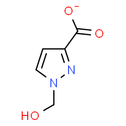 ChemSpider 2D Image | 1-(Hydroxymethyl)-1H-pyrazole-3-carboxylate | C5H5N2O3