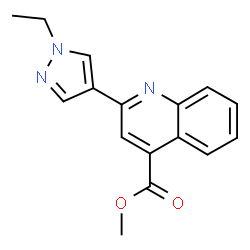 ChemSpider 2D Image | methyl 2-(1-ethylpyrazol-4-yl)quinoline-4-carboxylate | C16H15N3O2