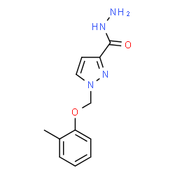 ChemSpider 2D Image | 1-(2-METHYLPHENOXYMETHYL)PYRAZOLE-3-CARBOHYDRAZIDE | C12H14N4O2
