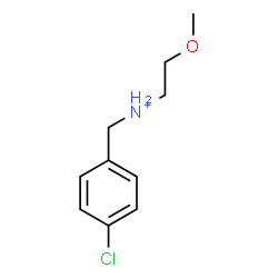 ChemSpider 2D Image | N-(4-Chlorobenzyl)-2-methoxyethanaminium | C10H15ClNO