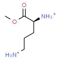 ChemSpider 2D Image | (4S)-5-Methoxy-5-oxo-1,4-pentanediaminium | C6H16N2O2