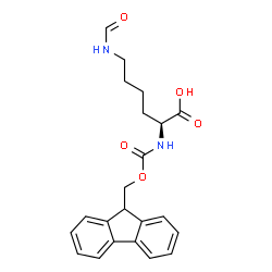 ChemSpider 2D Image | N~2~-[(9H-Fluoren-9-ylmethoxy)carbonyl]-N~6~-formyl-L-lysine | C22H24N2O5