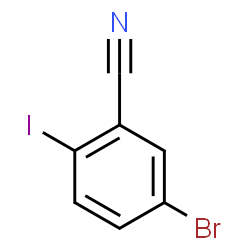 ChemSpider 2D Image | 5-Bromo-2-iodobenzonitrile | C7H3BrIN