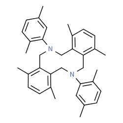 ChemSpider 2D Image | 6,13-Bis(2,5-dimethylphenyl)-1,4,8,11-tetramethyl-5,6,7,12,13,14-hexahydrodibenzo[c,h][1,6]diazecine | C36H42N2