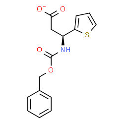 ChemSpider 2D Image | (3S)-3-{[(Benzyloxy)carbonyl]amino}-3-(2-thienyl)propanoate | C15H14NO4S