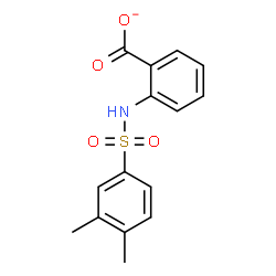ChemSpider 2D Image | 2-{[(3,4-Dimethylphenyl)sulfonyl]amino}benzoate | C15H14NO4S