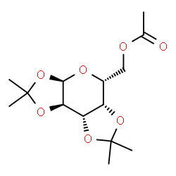 ChemSpider 2D Image | [(3aR,5R,5aS,8aS,8bR)-2,2,7,7-Tetramethyltetrahydro-3aH-bis[1,3]dioxolo[4,5-b:4',5'-d]pyran-5-yl]methyl acetate | C14H22O7
