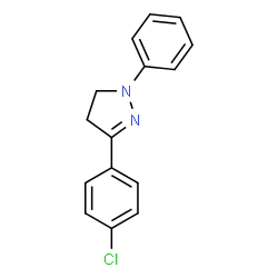 ChemSpider 2D Image | 2-Pyrazoline, 3-(p-chlorophenyl)-1-phenyl- | C15H13ClN2