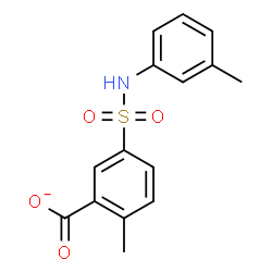 ChemSpider 2D Image | 2-Methyl-5-[(3-methylphenyl)sulfamoyl]benzoate | C15H14NO4S