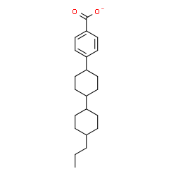 ChemSpider 2D Image | 4-[4'-Propyl-1,1'-bi(cyclohexyl)-4-yl]benzoate | C22H31O2