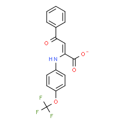 ChemSpider 2D Image | (2Z)-4-Oxo-4-phenyl-2-{[4-(trifluoromethoxy)phenyl]amino}-2-butenoate | C17H11F3NO4