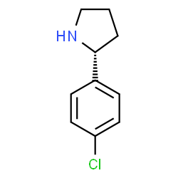 ChemSpider 2D Image | (r)-2-(4-chlorophenyl)pyrrolidine | C10H12ClN