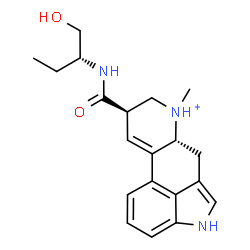 ChemSpider 2D Image | (8beta)-8-{[(2R)-1-Hydroxy-2-butanyl]carbamoyl}-6-methyl-9,10-didehydroergolin-6-ium | C20H26N3O2