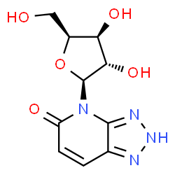 ChemSpider 2D Image | 4-(beta-L-Xylofuranosyl)-2,4-dihydro-5H-[1,2,3]triazolo[4,5-b]pyridin-5-one | C10H12N4O5